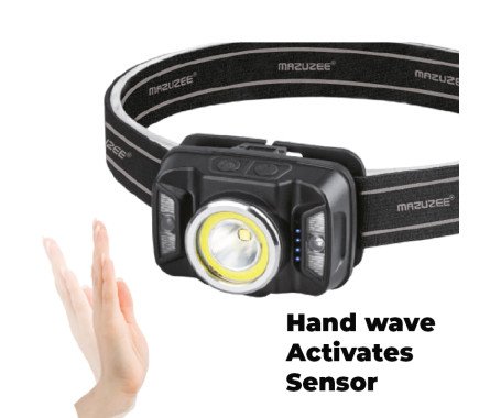 AQUA MARINE - Rechargeable LED Sensor Head Lamp